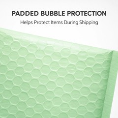 Poly Bubble Mailers Green #0 6.5×10 Self Seal Padded Shipping Envelopes