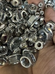 10 LB Mixed Lock Nuts Bulk Hardware Lot Assorted Sizes Zinc Plated Steel