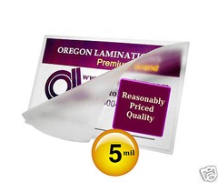 500/pack 5 Mil Key Card size Hot Laminating Pouches 2-1/2 x 3-7/8 Clear Glossy