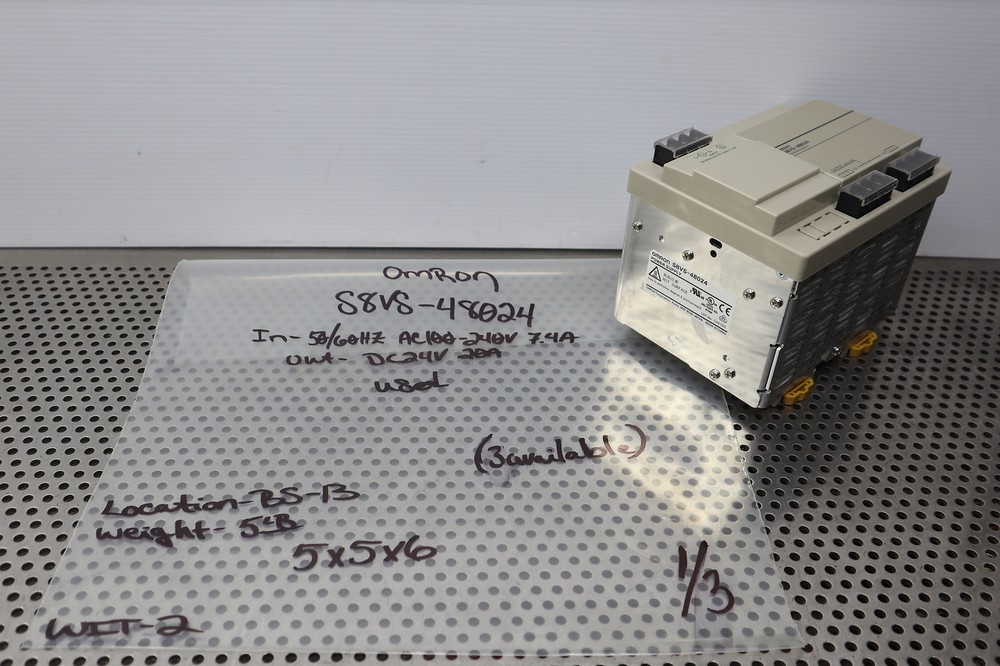 Omron S8VS-48024 Power Supply 50/60Hz AC100-240V 7.4A DC24V 20A Used Warranty