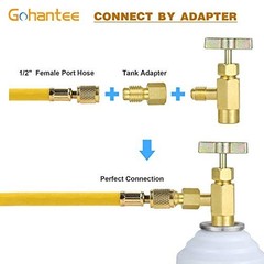 R134A Can Tap, Puncture R134a Refrigerant Dispenser with Tank Adapter for 1/4…