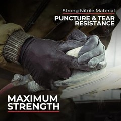 Heavy Duty 6 Mil Black Nitrile Gloves Powder-Free Latex-Free Disposable 1000 Pcs