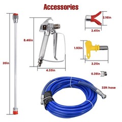 1700W High Pressure Airless Paint Sprayer High Efficiency Power Painting 110V