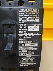 EATON CC3200 Type CC Molded Case Circuit Breaker, 240 VAC, 200 A, 10 kA Interrup
