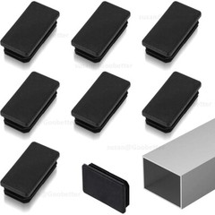 Rectangular Plastic End Caps For Tubing Blanking Plugs Inserts Furniture Feet