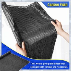 Tudomro 4.17ft x 39.4” Carbon Fiber Fabric Black Pure 50 x 39.4”,