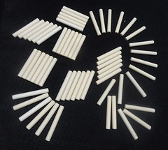 LOT OF (24) TWENTY FOUR 2.47″L X 0.325″D STEATITE CERAMIC RESISTOR ROD No. 329