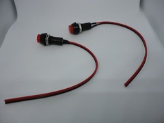 2Pcs Pack Lot 12mm 12V Momentary Round Red 2 Pin Power Button Switch Reset Cable