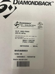 Diamondback BV58BBSI BV Series 5/8 Full Port Ball Valve 586WBS-10SWFM 800 PSI