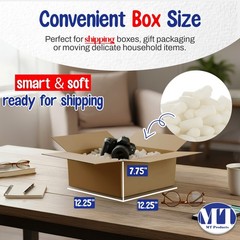 MT Products Off-White Packing Peanuts – Bulk Shipping Peanuts for Fragile Times