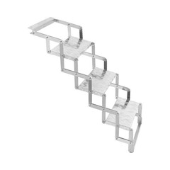 3 Steps Ladder Step Camper Aluminum Alloy Foldable Scissor Stairs Ladder 110kg