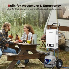 Camplux Dolly Hand Cart 10in Pneumatic Wheels Heavy Duty for 5L-12L Water Heater