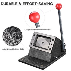 Yescom Round Corner Die Cutter Punch Heavy Duty Photo ID Credit Card Manual