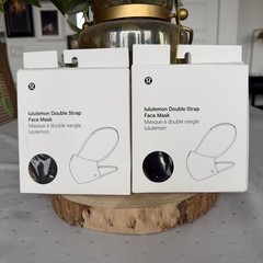 2 Lululemon Black face mask double strapOne size