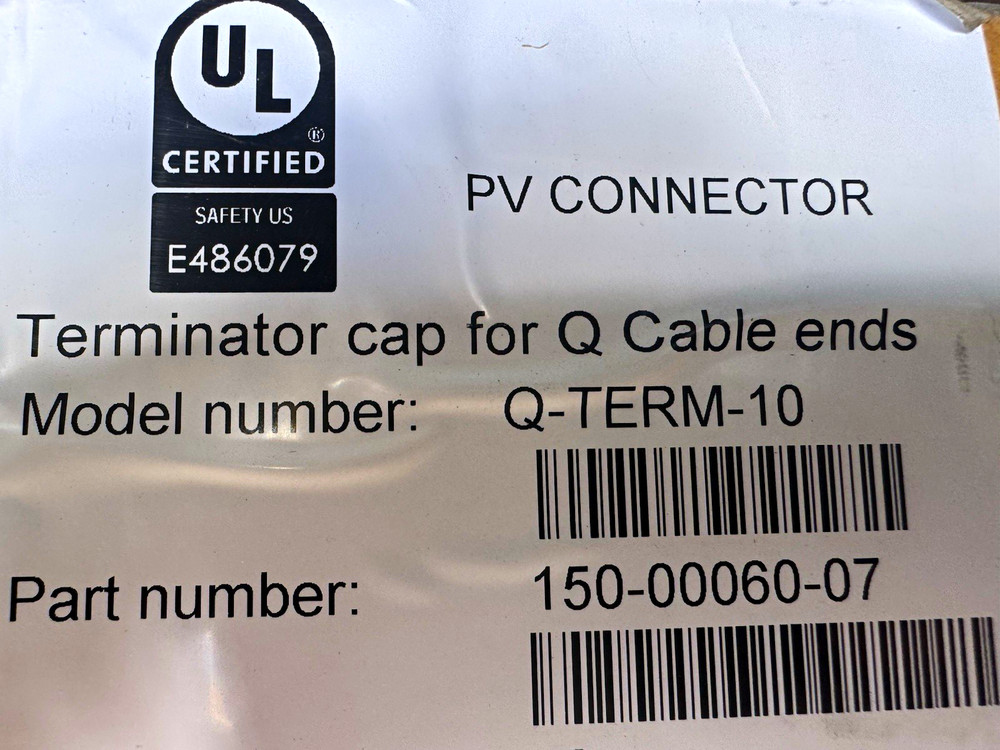 10x Enphase PV Connector Terminator Cap Q-TERM-10 150-00060-07