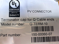 10x Enphase PV Connector Terminator Cap Q-TERM-10 150-00060-07