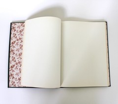 Vtg Hardcover Blank Journal Unlined Peebles Press Unruled Sketch Gold Green