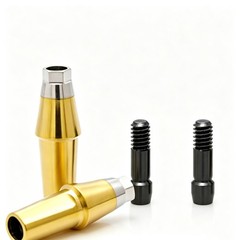 Regular Hex Straight Titanium Abutment for Cement Retained Crown Fits Hiossen ET