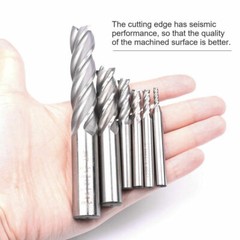 6pc HSS CNC 4 Flute Spiral Bit End Mill Cutter 1/8 3/16 1/4 5/16 5/8 1/2″ in US