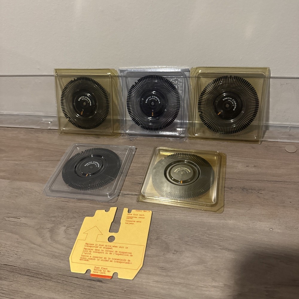 Smith Corona PWP Systems Print Wheel Lot of 5 LETTER GOTHIC 10/12 Orator 10