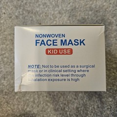 50 Pcs Kids Children Blue 3-Ply Disposable Face Mask Earloop Mouth Cover Sealed