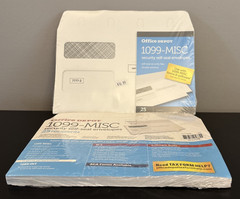 Lot of 2- Office Depot Double-Window Self-Seal Envelopes For 1099-MISC 25PK each