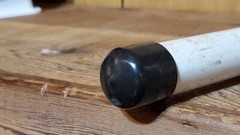 Round Dust Cap Cover ( 1-1/4″ ) Black Vinyl Tube Pipe Wood Plastic Soft Flexible