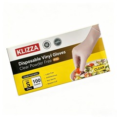 Disposable Clear Vinyl PVC Gloves Powder Free Latex Free Food Safe 100 Pcs