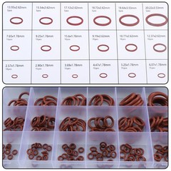 180 Pcs O-Ring Brown Metric FKM O-Ring Kit Fit High Heat Applications with Box