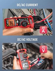 Digital Clamp Meter D-Shaped Jaw 4000 Counts AC/DC Current & Voltage NCV