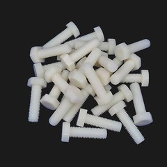 US Stock 50pcs M4 x 12mm Hex Nylon screws hex bolts screws White