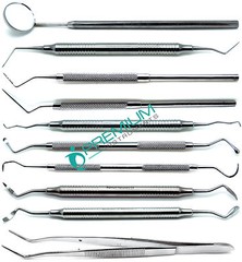 Dental Examination Probes Curettes Scalers Pliers Explorers Set of 10