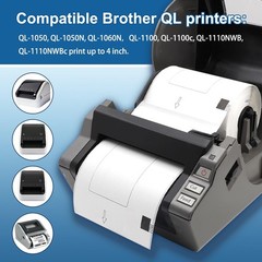 Compatible with Brother DK-1241 Die-Cut Large Shipping Label, 4″ x 6″ (102 mm…