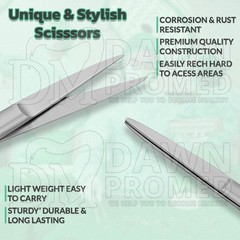 Iris Scissors 3.5″ Straight Round Pattern Dental Veterinary Surgical Instruments