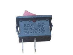 Rocker Switch 2 PIN ON-OFF SPST 125VAC/10A 250VAC/3A 21x15mm RED KCD1 2/5/10 PCS
