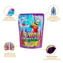28g Printed Mylar Bags Heat Seal Resealable Zip Food Storage Pouches 100PCS