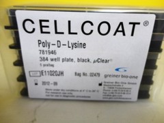 1 CASE OF 20 CELLCOAT 384 WELL PLATE BLACK UCLEAR 5 PCS/PER/BAG 20 PACK