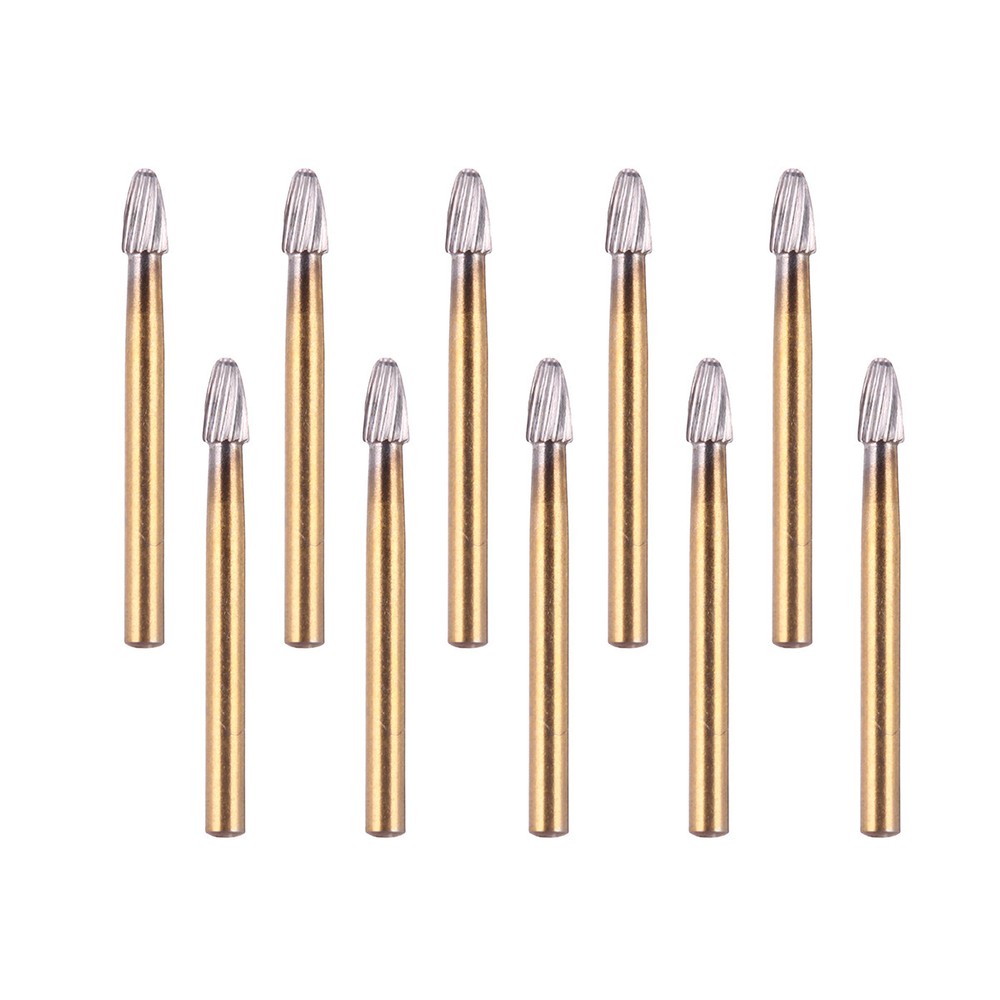 10pcs Dental Tungsten Steel Carbide Bur FG 7406 Egg Shape F High Speed Handpiece