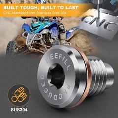 Magnetic Stainless Steel Crankcase Engine Oil Drain Plug with Copper Washer Fit