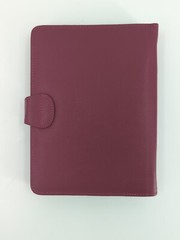 Franklin Covey CO AVA Binder 9.2”x7” Full Grain Leather for Planner Plum Purple