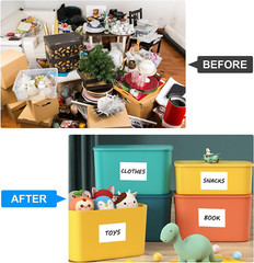 4X6 Inch Removable Labels 100 Pcs, Water/Oil/Tear Resistants No Residue for Home