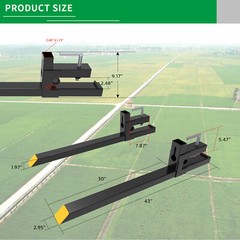 2000lb 4000lb Tractor Pallet Fork Bucket Clamp on Skid Steer Loader 43” 60”