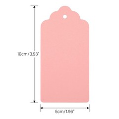 jijAcraft 100pcs Blank Paper Gift Tags with String, 4’x 2′ Pink Rectangle Craft