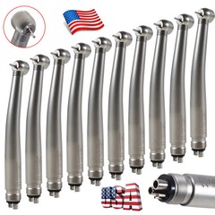 10PCS SEASKY NSK Style Dental High Speed Handpiece Push Button Type 4Hole Spray
