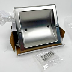 Toilet Paper Holder WZKALY 676-N Commercial Brushed Nickel Recessed NOB Complete