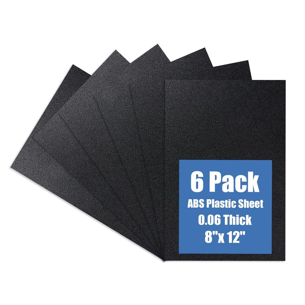 Plastic Sheet 8″ x 12″ x 0.06″, Black PVC Board Flexible 8×12-1.5MM,