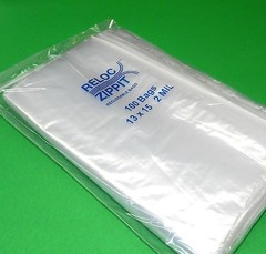 200 Bags 13 x 15″ Clear 2mil Large Reloc Zippit Reclosable Bags Top Lock Jumbo