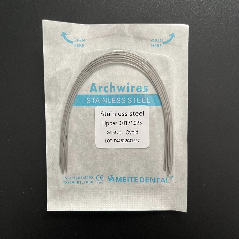10 Packs Dental Orthodontic Stainless Steel Arch Wires Rectangular Ovoid/Natural