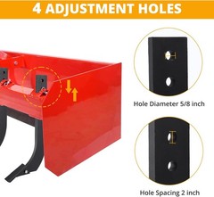 18″ Ripper Box Blade Shank w/ Black Powder Anti-Rust Finish for Plowing,Digging