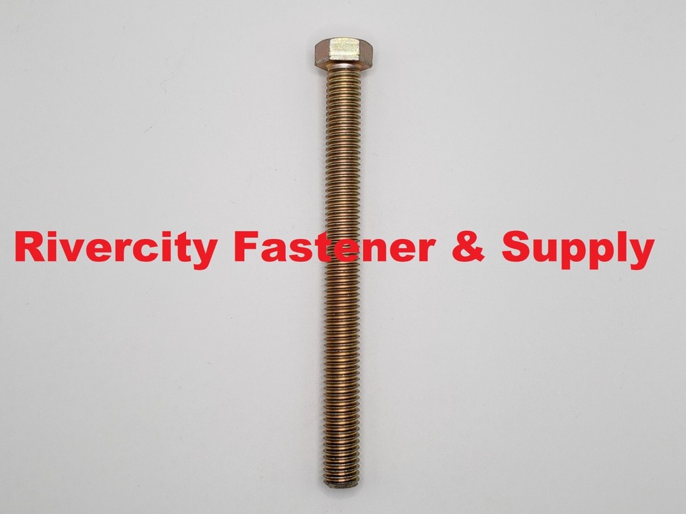 7/16-14 x 5 Tap Bolts Grade 8 Hex Head Screws 7/16x14x5 Full Thread 7/16×14 x 5″